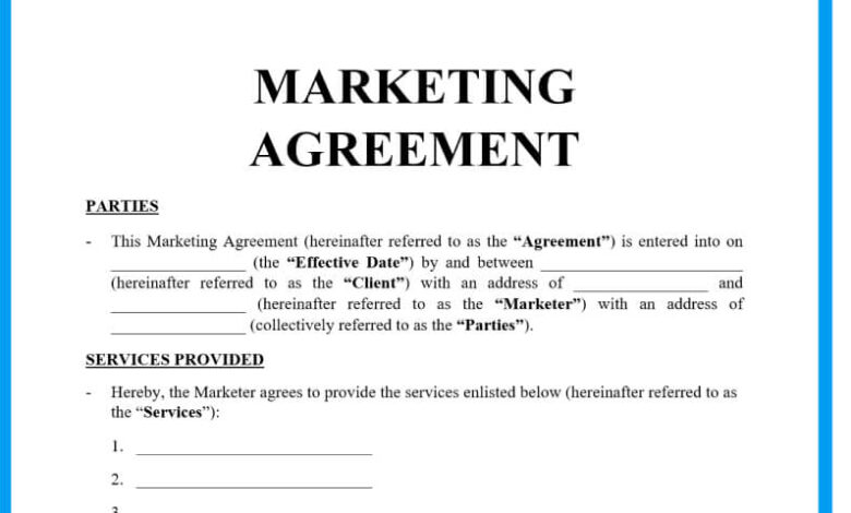 Marketing Service Agreement
